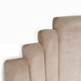Voir la diapositive 2 : Paris Prix Tête de Lit en Velours  Renaya  140cm Taupe
