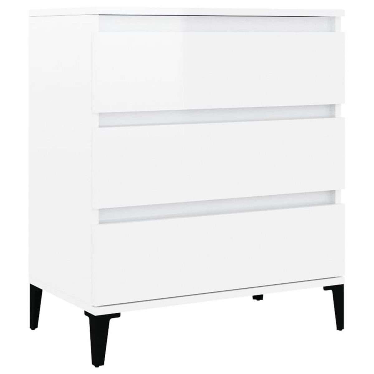VIDAXL Buffet Blanc brillant 60x35x70 cm Bois d'ingenierie