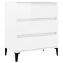 Voir la diapositive 2 : VIDAXL Buffet Blanc brillant 60x35x70 cm Bois d'ingenierie