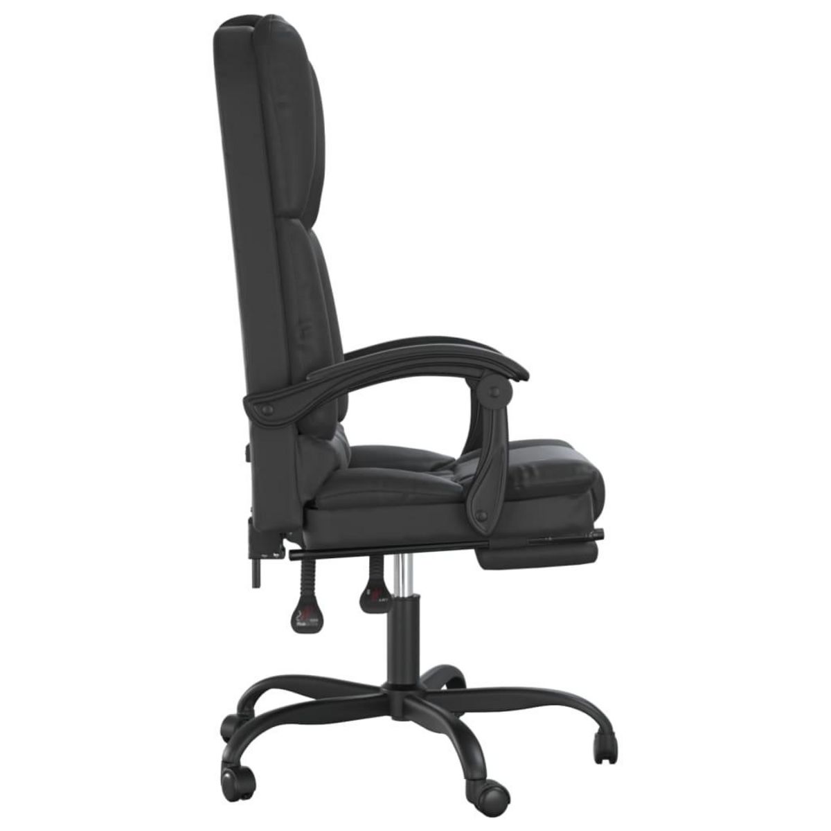 VIDAXL Fauteuil de massage inclinable de bureau Noir Similicuir