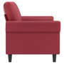 Voir la diapositive 4 : VIDAXL Canape a 2 places Rouge bordeaux 140 cm Similicuir