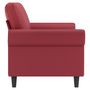 Voir la diapositive 4 : VIDAXL Canape a 2 places Rouge bordeaux 140 cm Similicuir
