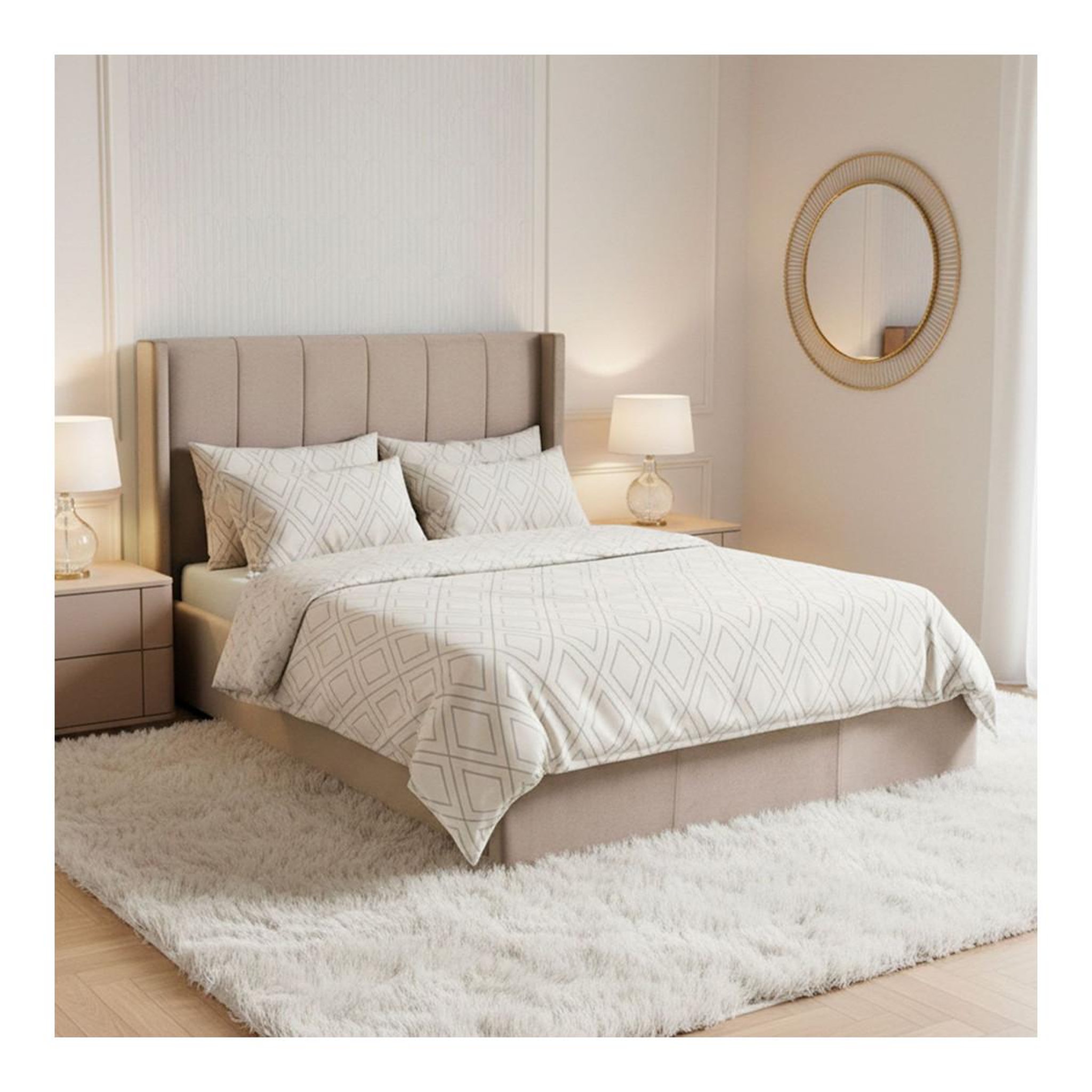 Voir la diapositive 6 : Paris Prix Lit adulte sommier relevable  fady  140x190cm taupe