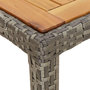 Voir la diapositive 5 : VIDAXL Table de jardin 190x90x75 cm Resine tressee/bois d'acacia Gris