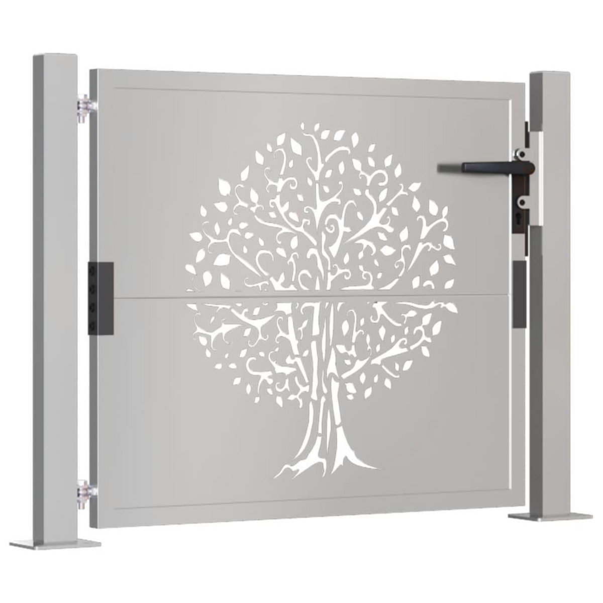 VIDAXL Portail de jardin 105x105 cm acier corten conception de l'arbre