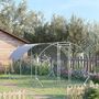 Voir la diapositive 2 : PAWHUT Enclos poulailler chenil 10,64 m² - parc grillagé dim. 3,8L x 2,8l x 1,97H m - espace couvert - acier galvanisé