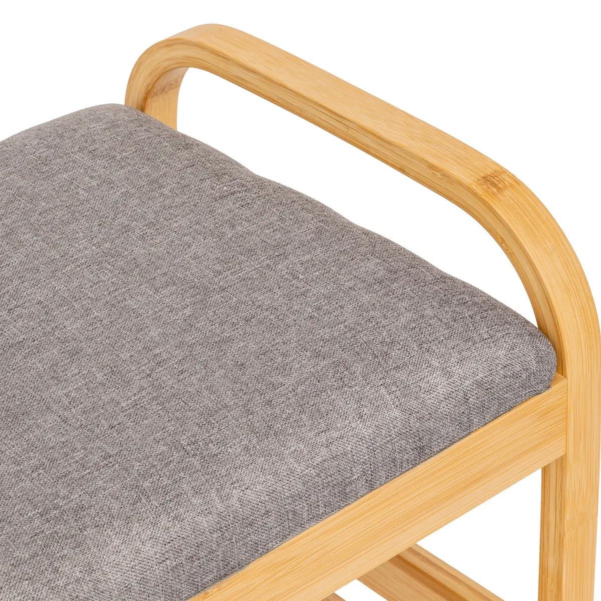 Voir la diapositive 2 : FIVE Banc range-chaussures en bambou  cosy  90cm naturel
