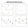 Voir la diapositive 6 : HOMCOM Lot de 3 étagères murales flottantes - dim. 80L x 18l x 18H cm - kit complet de fixation inclus - MDF grain de bois blanc