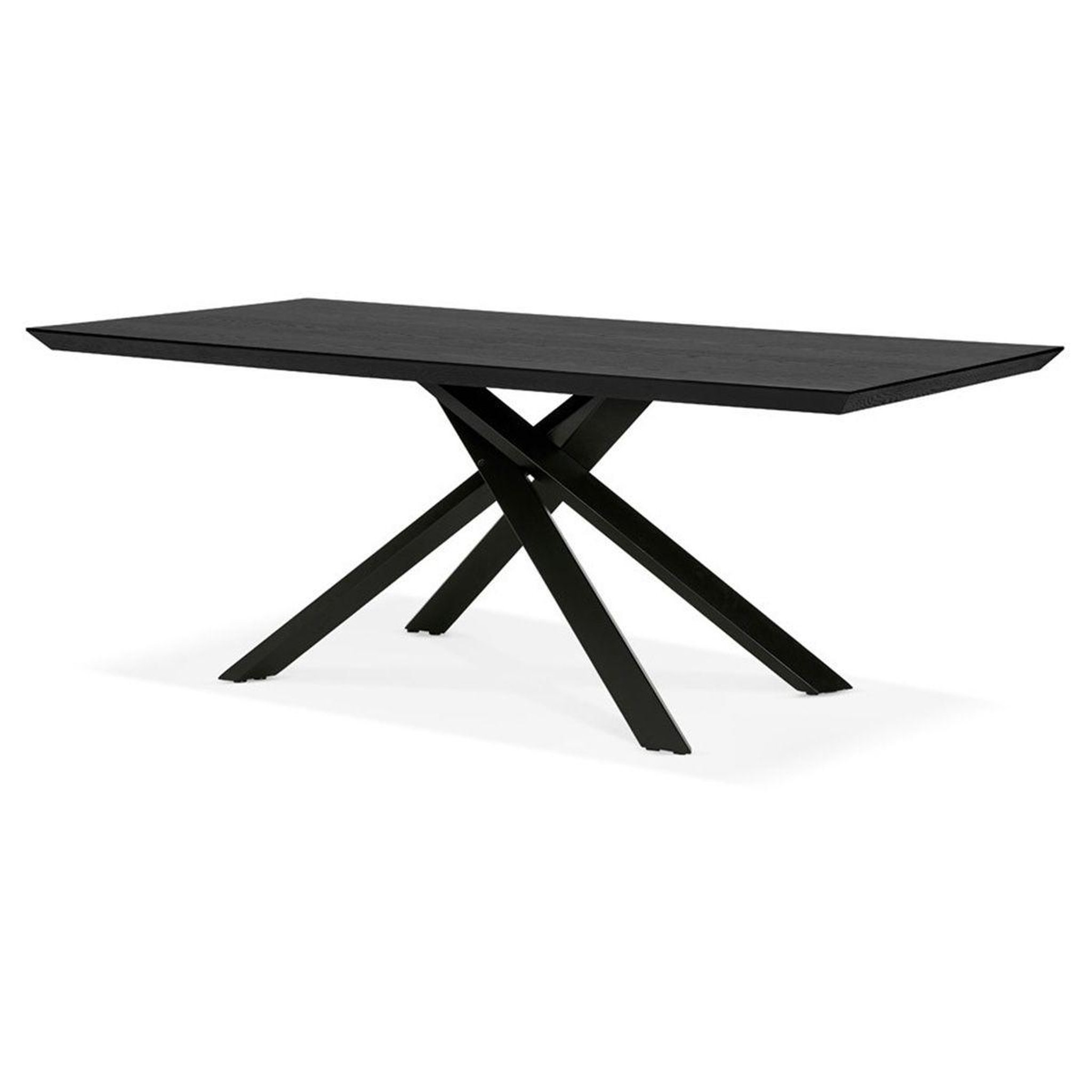 Voir la diapositive 4 : Paris Prix Table à manger en bois  laby  200cm noir