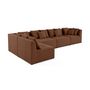 Voir la diapositive 2 : LISA DESIGN Amalfi - canapé modulable d'angle réversible - 5 places - en tissu
