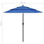 Voir la diapositive 6 : VIDAXL Parasol de jardin a 3 niveaux avec mat en aluminium bleu azure