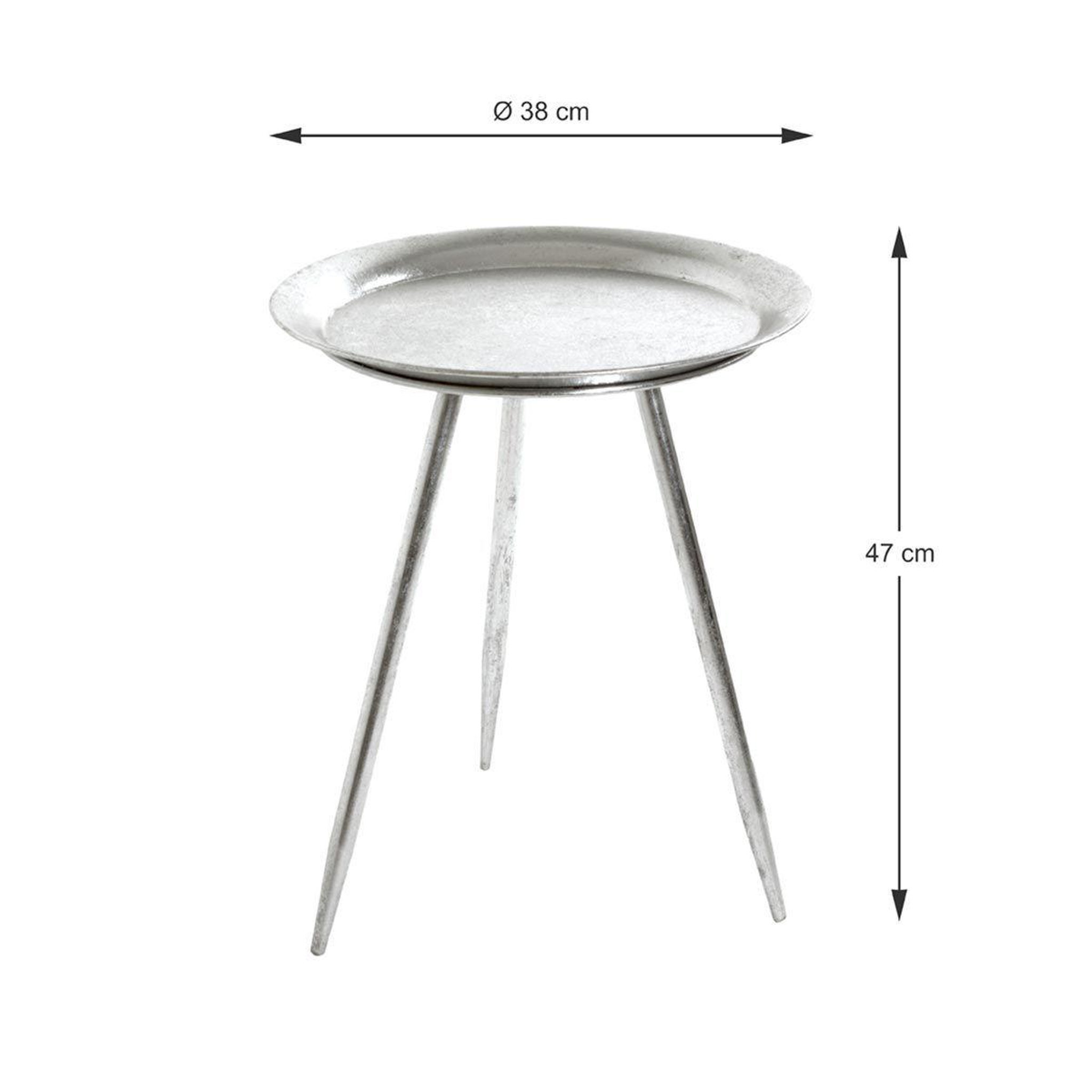 Voir la diapositive 3 : Paris Prix Table d'appoint design  viledo  47cm argent