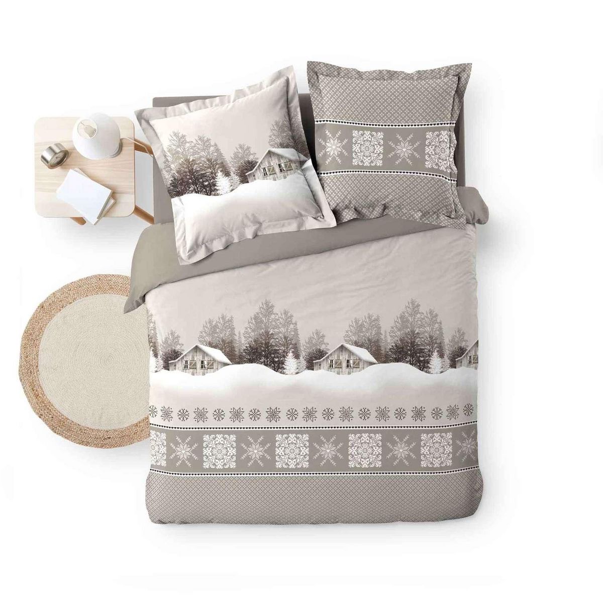 Douceur d'Intérieur Parure de lit FROST - 100% coton - 220 x 240 cm