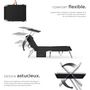 Voir la diapositive 3 : tectake Lot de 2 bains de soleil pliable noir