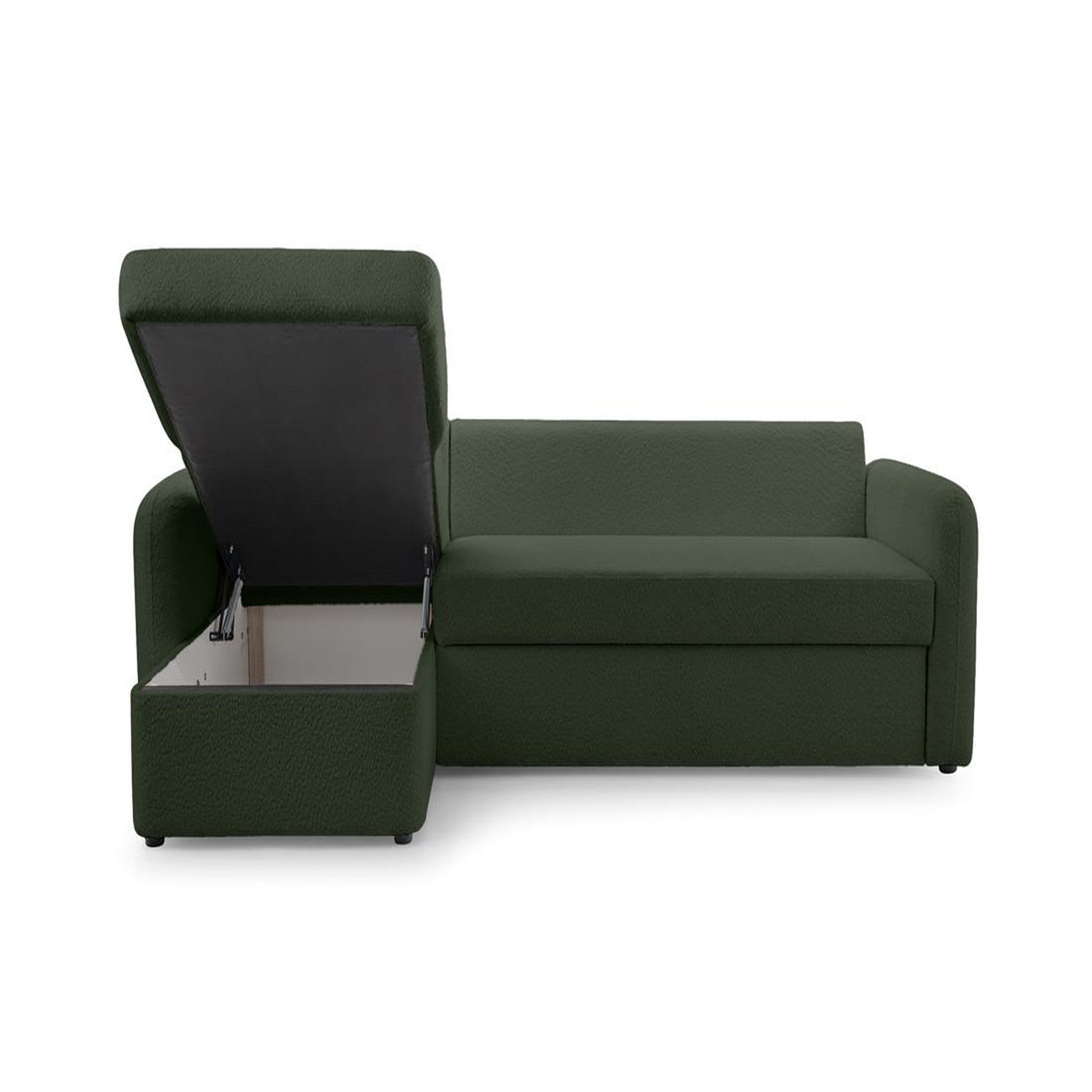 Voir la diapositive 4 : BEST MOBILIER Pocatello - canapé d'angle réversible 4 places - convertible avec coffre - en tissu bouclette