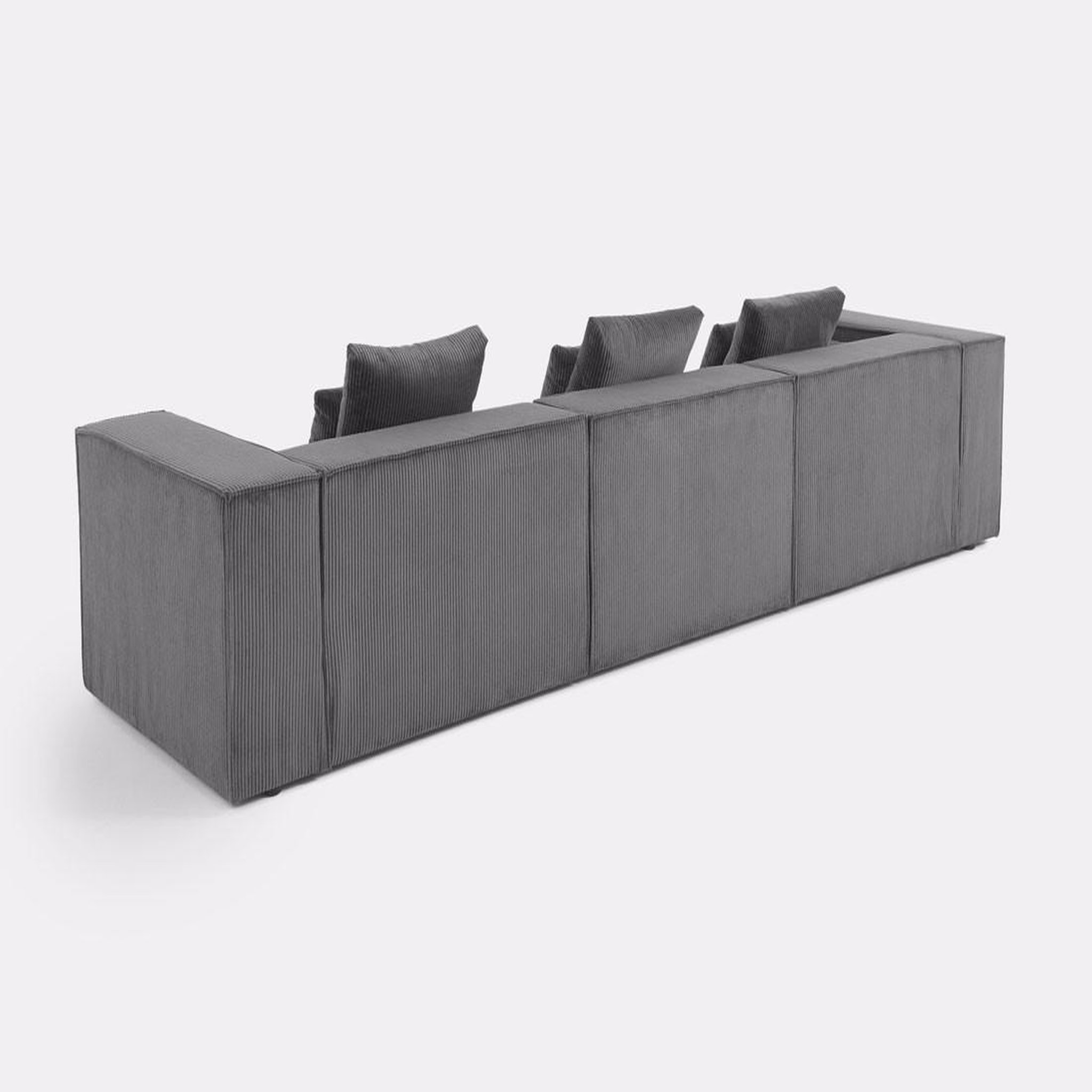 Voir la diapositive 4 : BEST MOBILIER Colombine - canapé modulable droit - 3 places - en velours côtelé