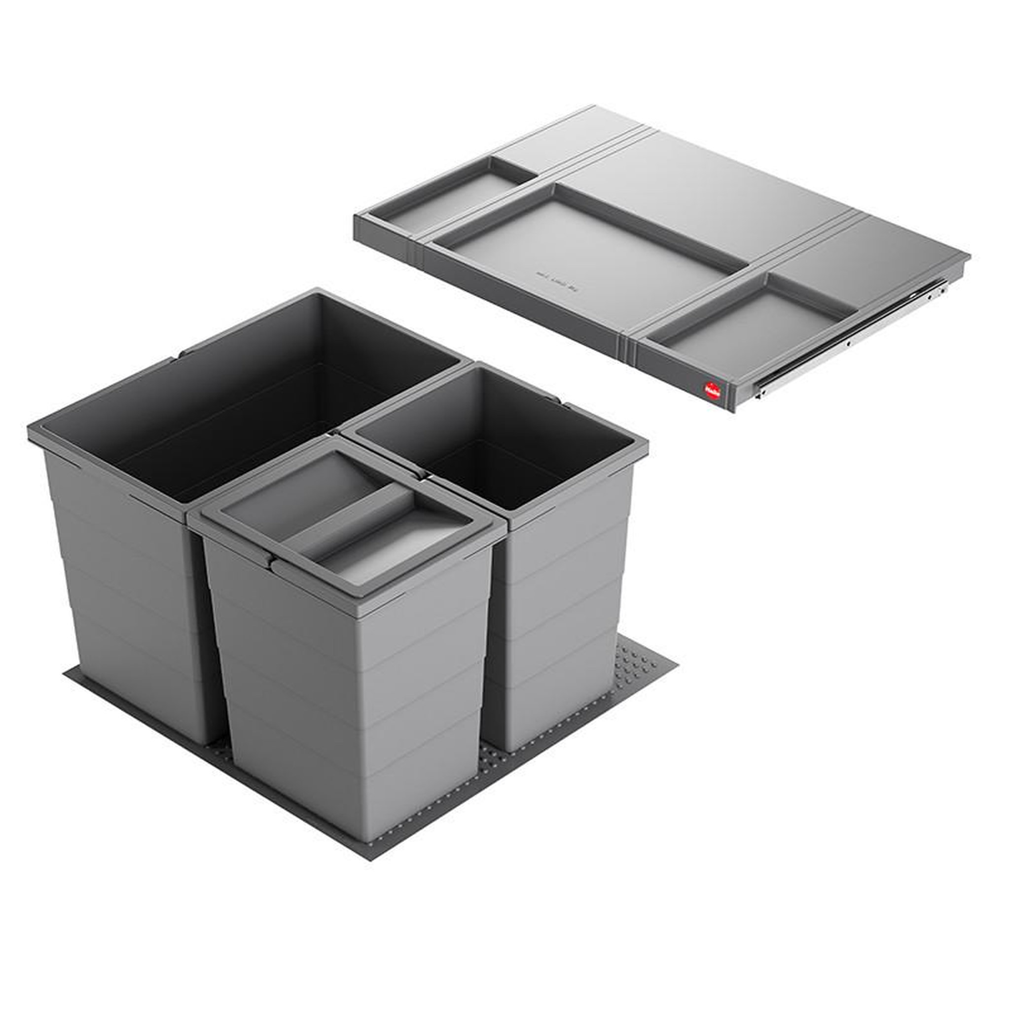 Voir la diapositive 5 : HAILO Poubelle de cuisine encastrable as allegro s350 28l + 2x13l hailo