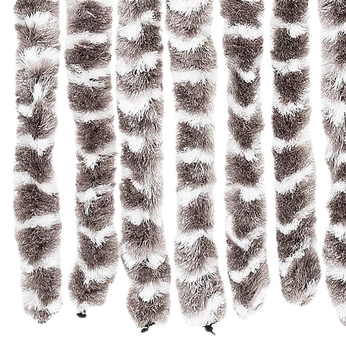 VIDAXL Moustiquaire Taupe et blanc 100x220 cm Chenille