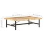 Voir la diapositive 6 : VIDAXL Table basse 142x90x42 cm Bois de manguier massif