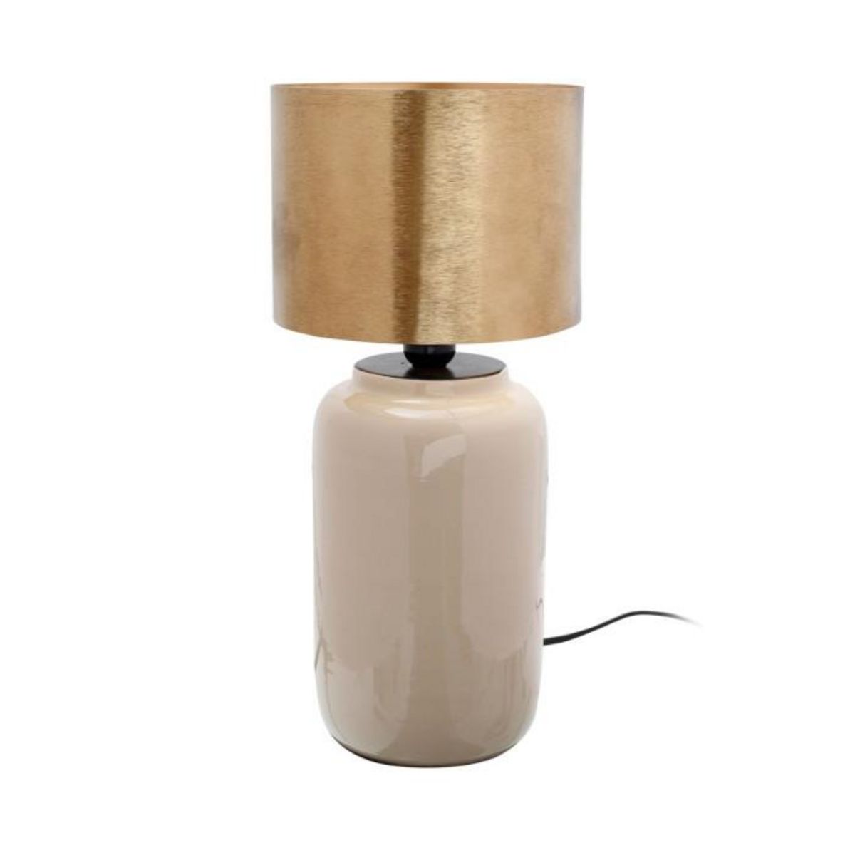 Paris Prix Lampe à Poser Design  Tino  43cm Ivoire & Or