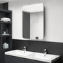 Voir la diapositive 1 : VIDAXL Armoire de salle de bain a miroir LED noir 60x11x80 cm