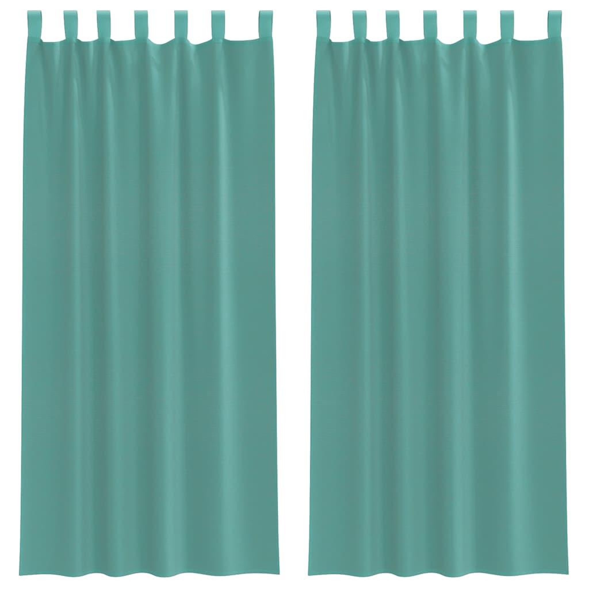 Voir la diapositive 2 : VIDAXL Rideaux en voile avec passe-tringles 2 pcs turquoise