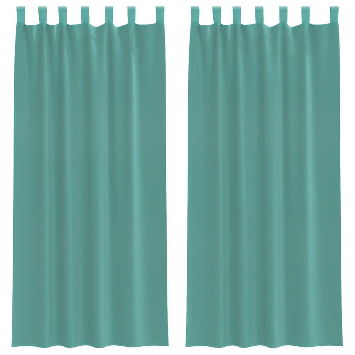 VIDAXL Rideaux en voile avec passe-tringles 2 pcs turquoise
