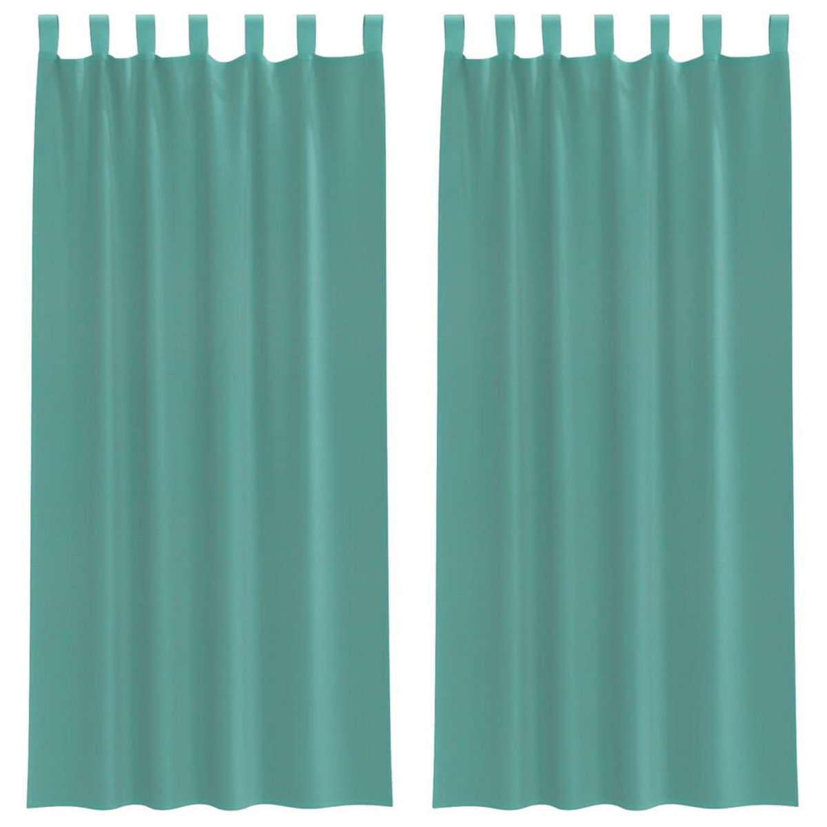 VIDAXL Rideaux en voile avec passe-tringles 2 pcs turquoise