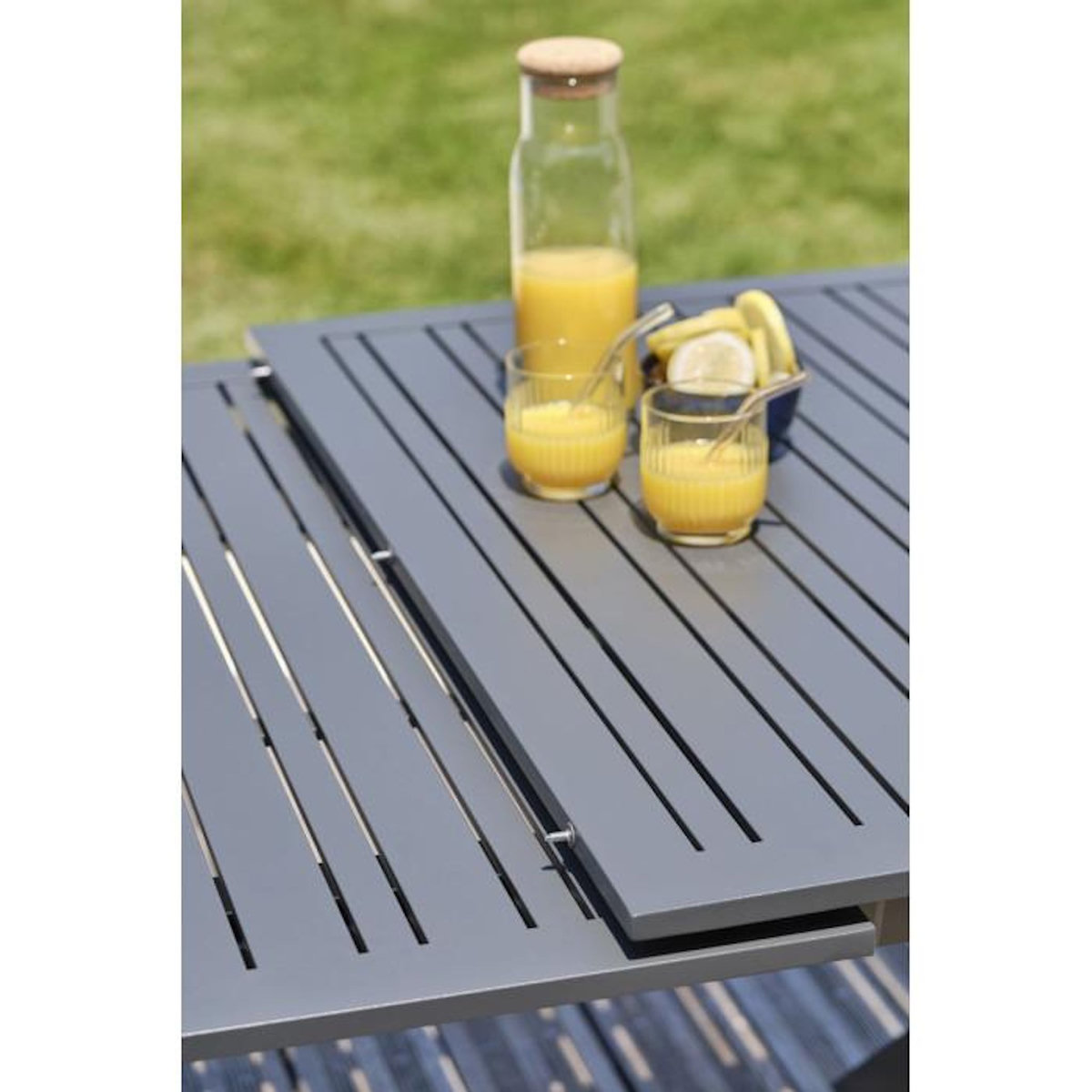 Paris Prix Ensemble Table de Jardin Extensible & 8 Fauteuils  Floride  180-240cm Gris Anthracite