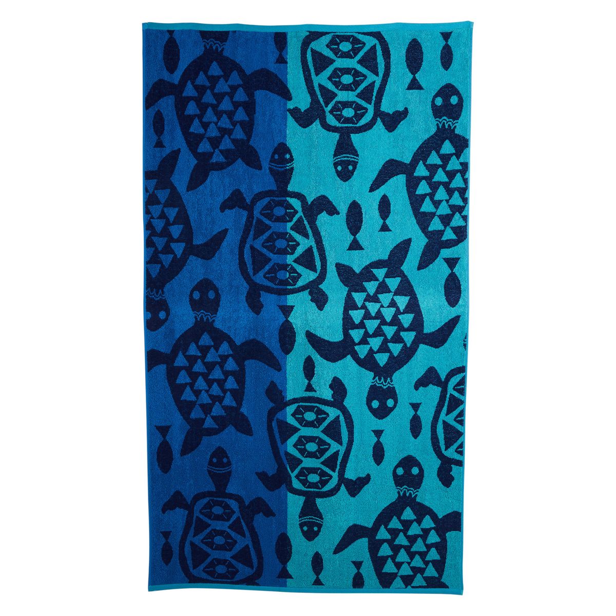 ACTUEL Drap de plage fantaisie en coton 380 g/m² TORTUE