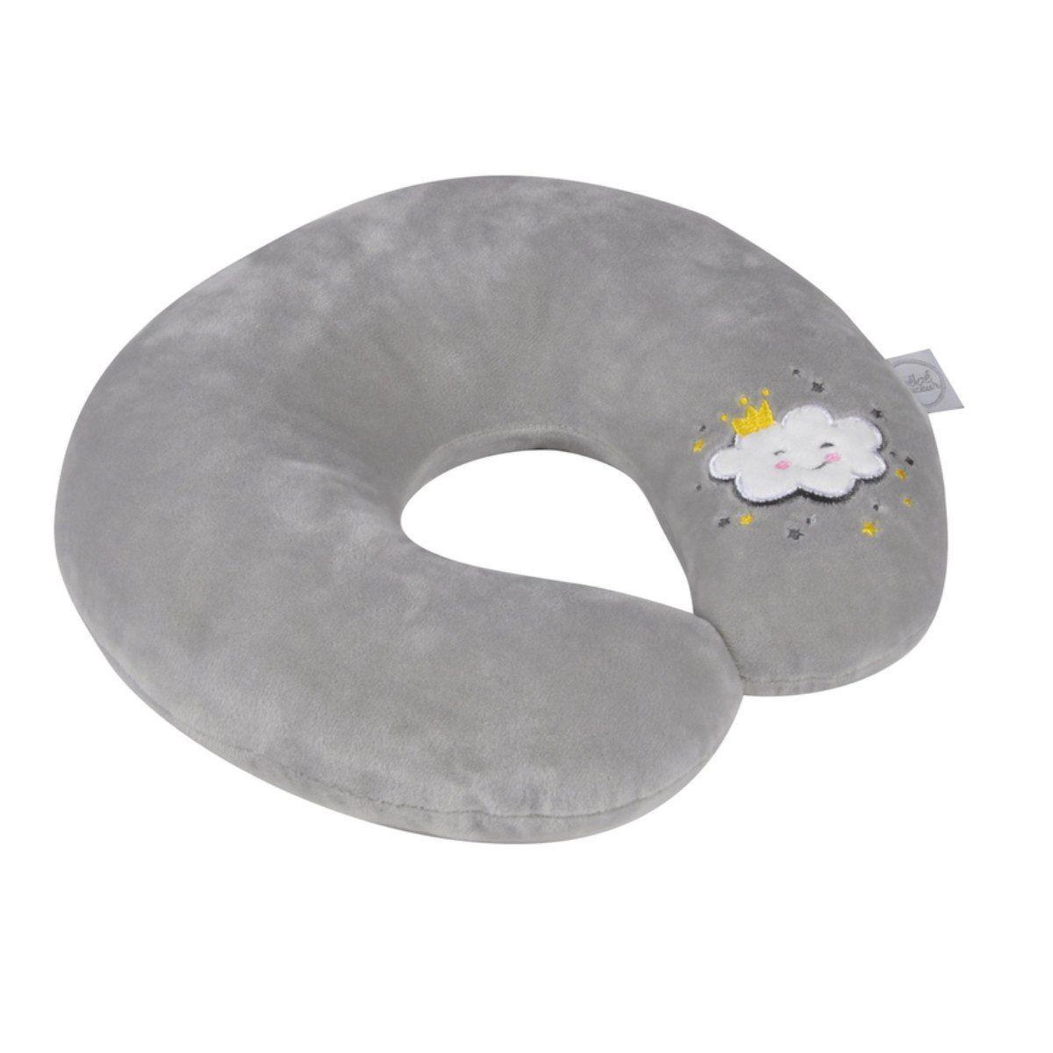 BEBE DOUCEUR Coussin de voyage enfant  nuage  26cm gris