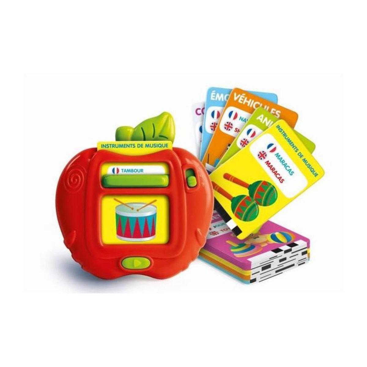 CLEMENTONI CLEMENTONI - Mes 100 premiers mots Bilingue - Jouets éducatifs - 2 modes de jeux : Quiz et découverte - Sons et comptines