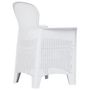 Voir la diapositive 3 : VIDAXL Chaise de jardin lot de 2 coussin Blanc Plastique Aspect rotin