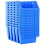 Voir la diapositive 3 : VIDAXL Bacs de rangement empilables 14 pcs bleu plastique