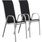Habitat et Jardin Fauteuil jardin Textilène  Cordoba  - Phoenix - Noir - Lot de 2