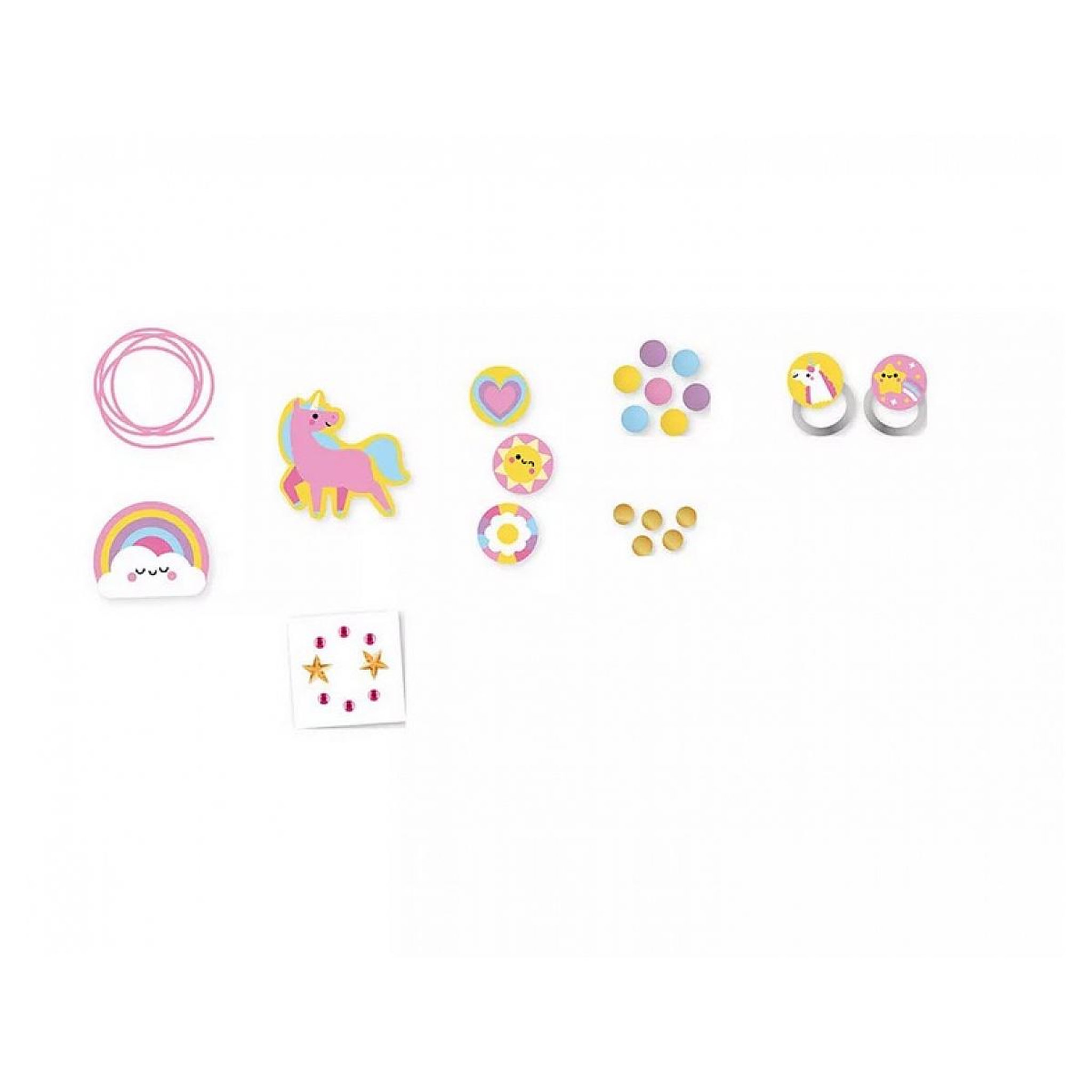 Voir la diapositive 3 : Juratoys-Janod 4 bijoux en bois a creer - Rainbow land