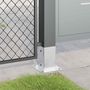 Voir la diapositive 3 : VIDAXL Bases de poteau carrees 12 pcs argent 81x81 mm acier galvanise