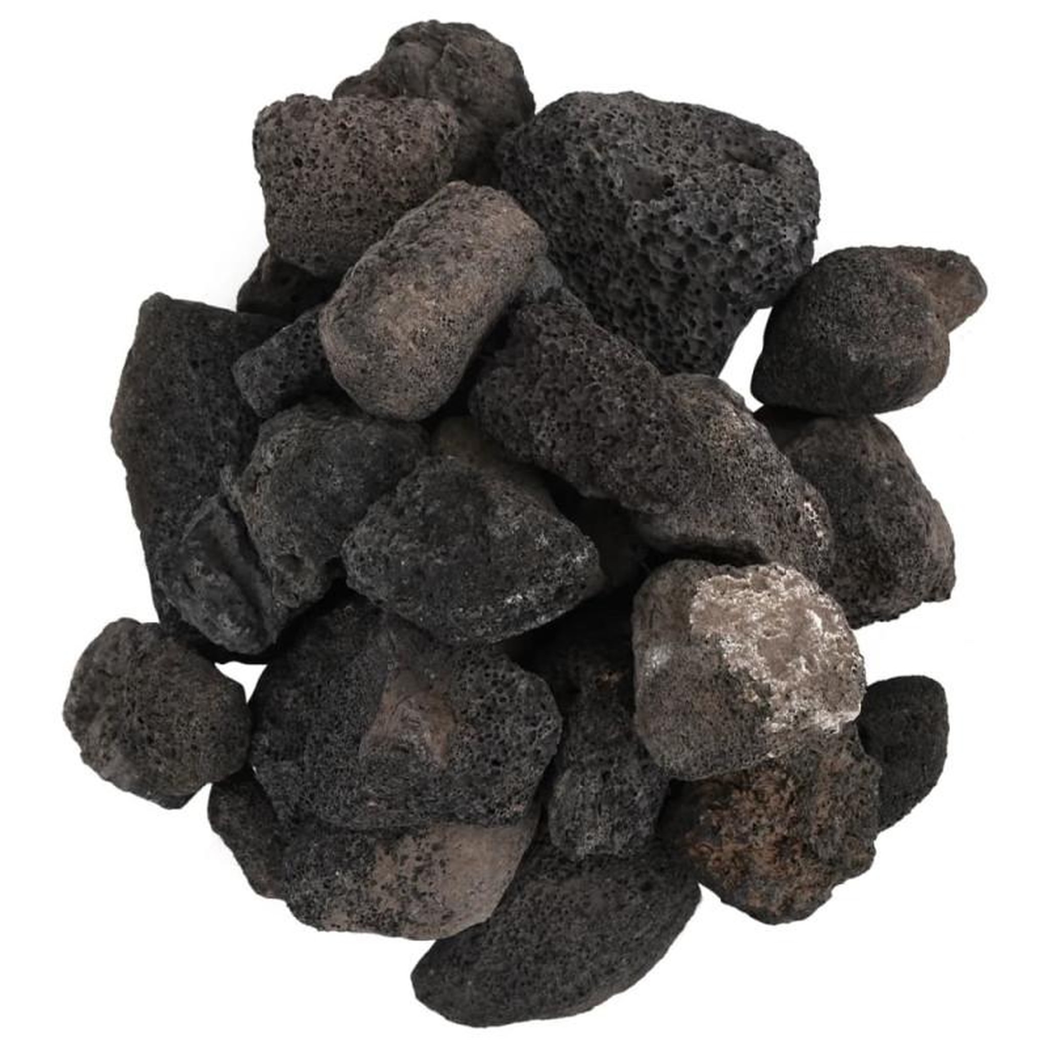 Voir la diapositive 4 : VIDAXL Roches volcaniques 10 kg noir 5 8 cm