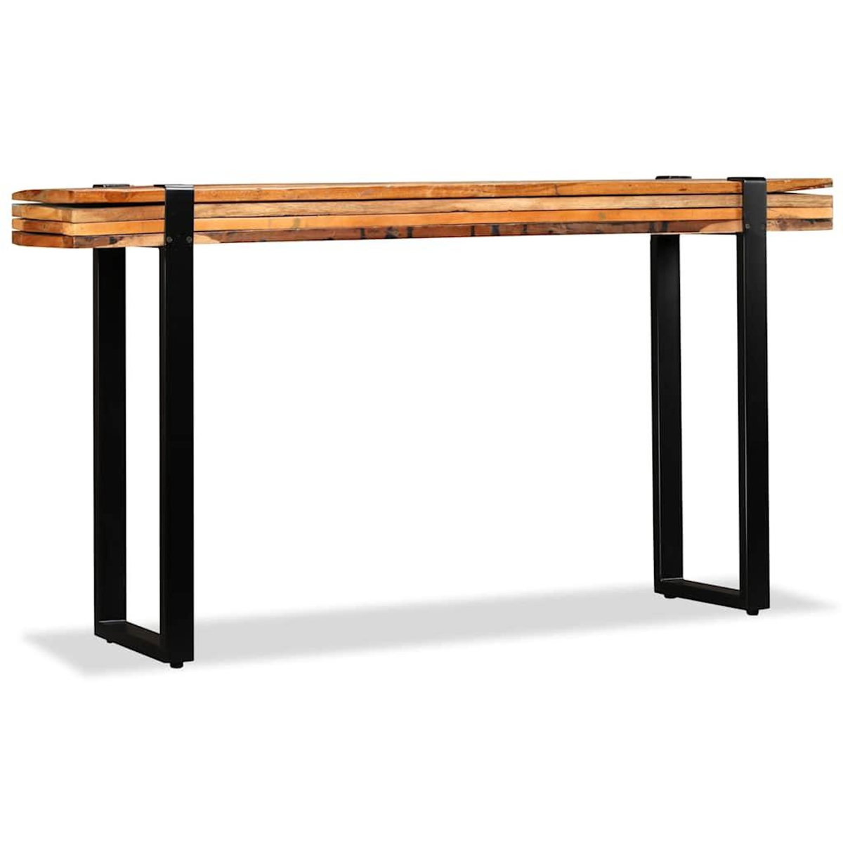 VIDAXL Table console Bois de recuperation massif reglable