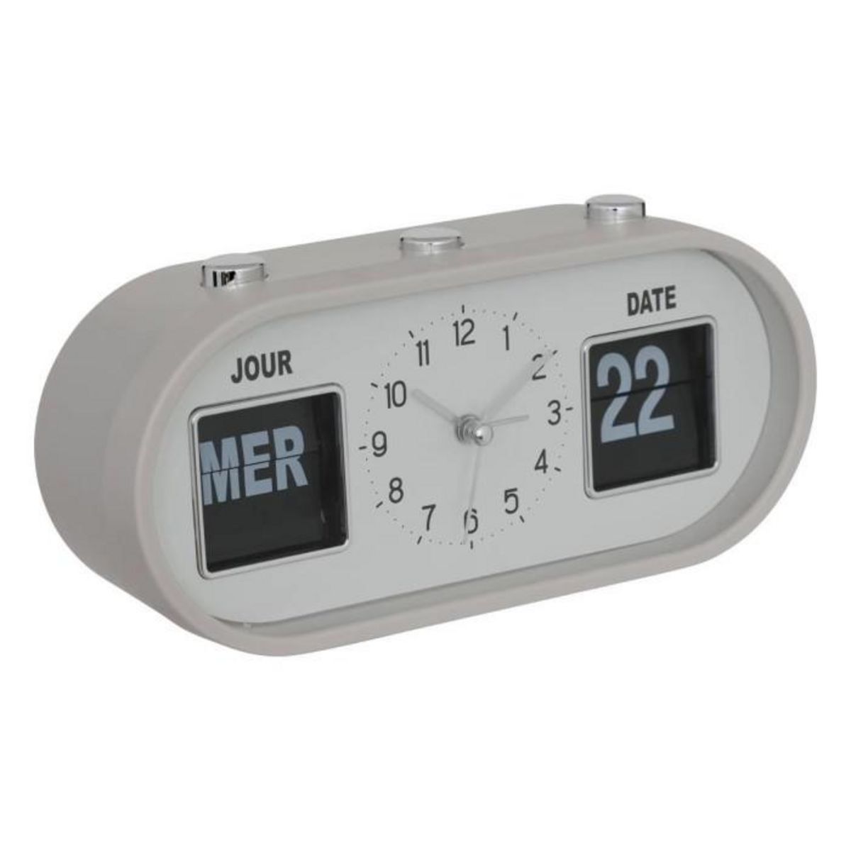 ATMOSPHERA Réveil Rétro  Edouard  20cm Crème