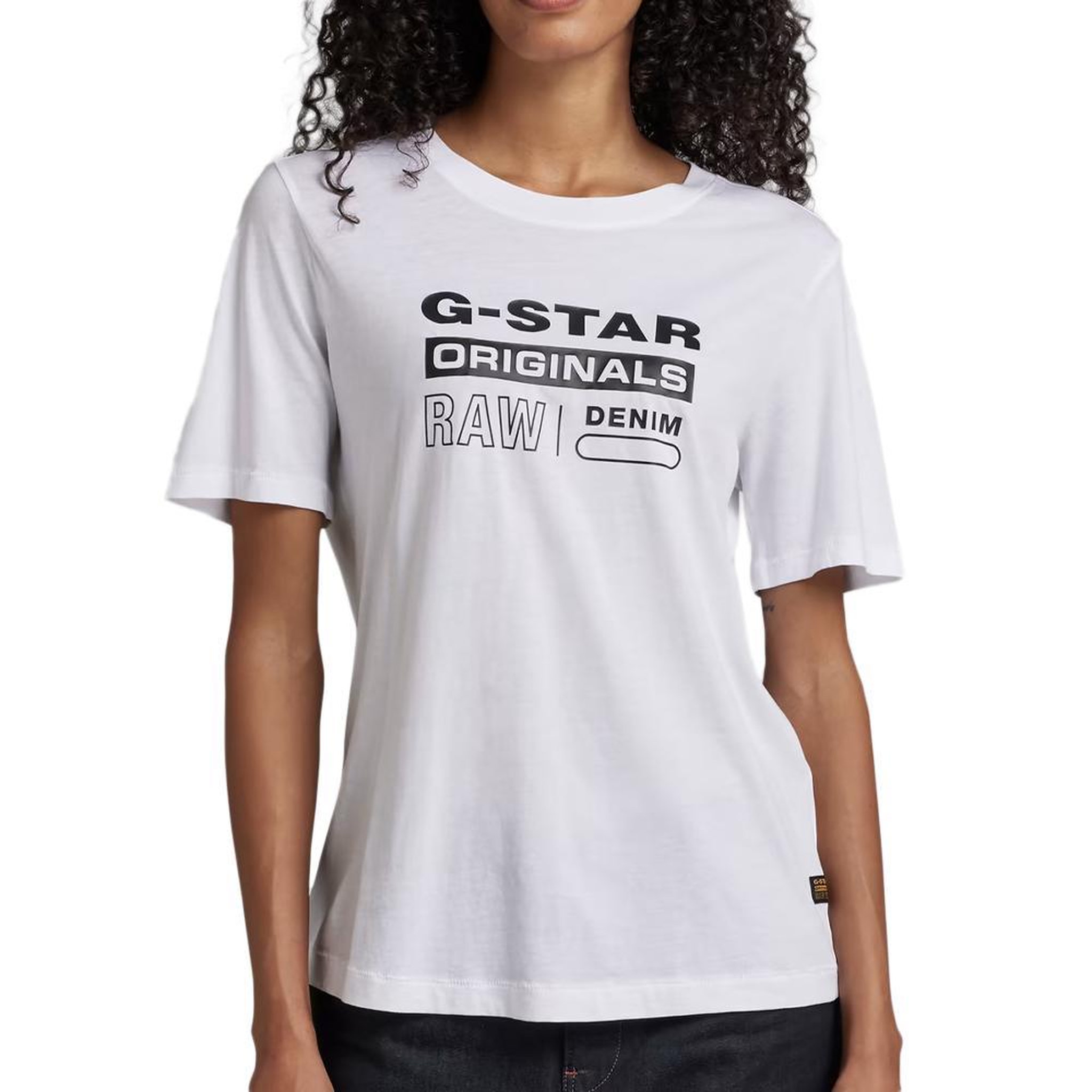G-Star Raw T-shirt Blanc Femme G-Star Raw Originals Label. Coloris disponibles : Blanc