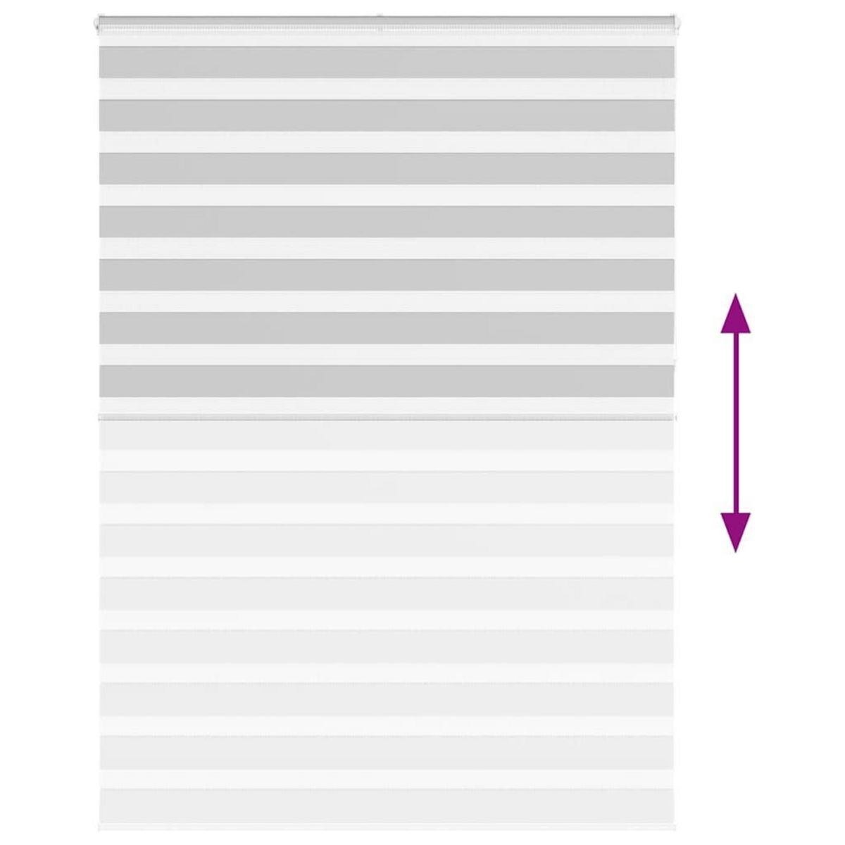 VIDAXL Store zebre gris clair largeur du tissu 155,9 cm polyester