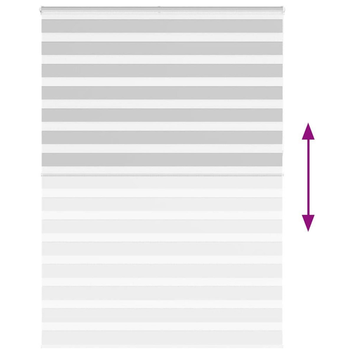 VIDAXL Store zebre gris clair largeur du tissu 155,9 cm polyester