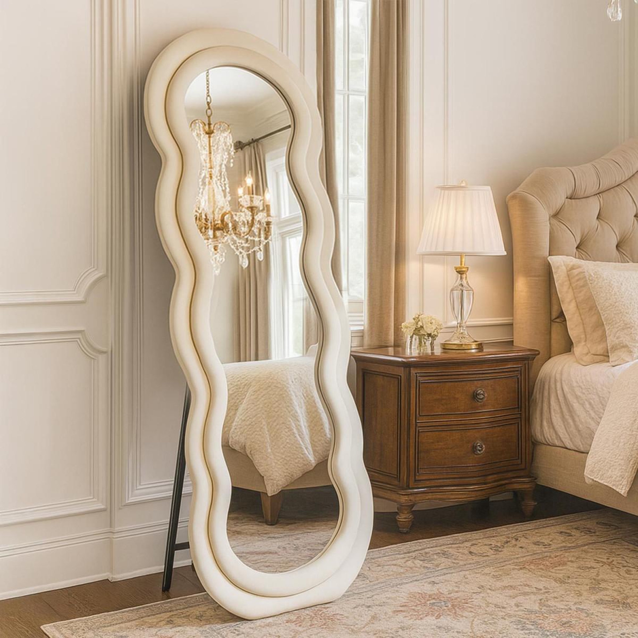 Voir la diapositive 4 : Paris Prix Miroir design sur pied  andy  170cm crème