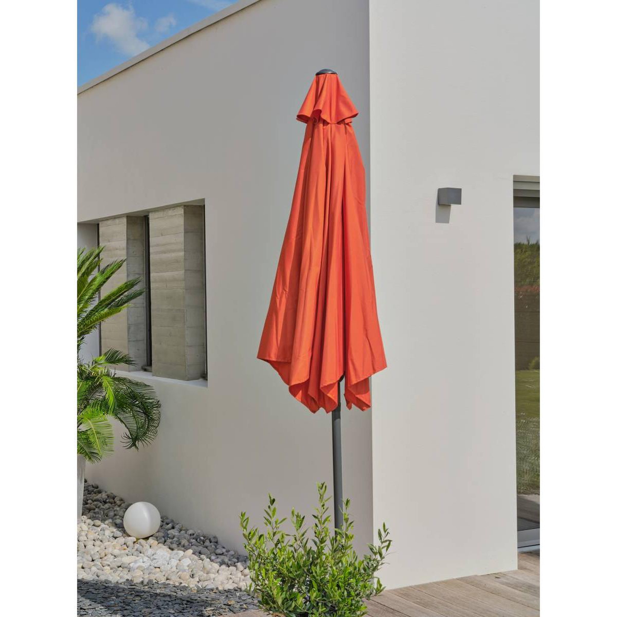 Voir la diapositive 5 : DCB GARDEN Parasol Inclinable à Manivelle  Marbella  270cm Terracotta