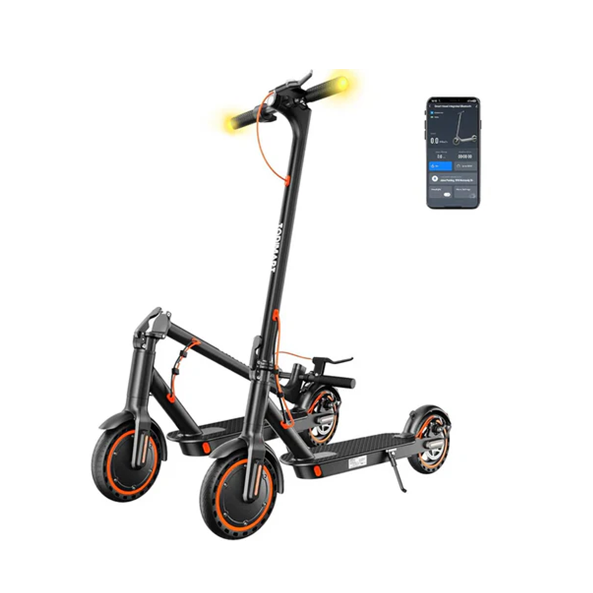 TODIMART Trottinette électrique todimart t3s, 25 km/h, clignotants, contrôle via application, noire