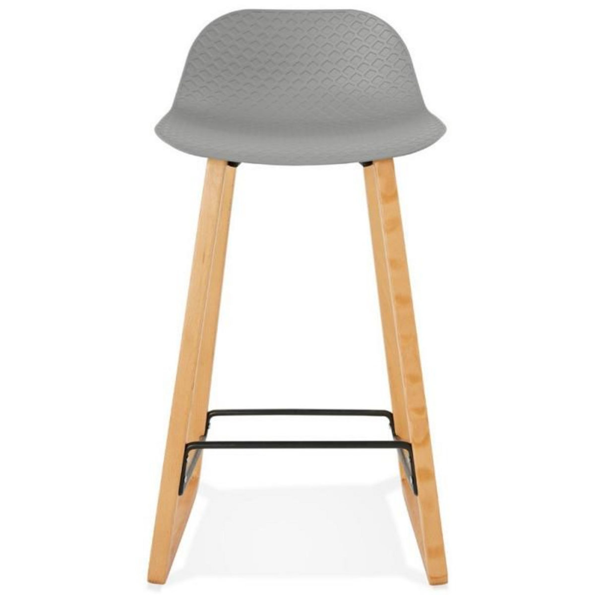 Paris Prix Tabouret de Bar Design  Toki  87cm Gris & Naturel