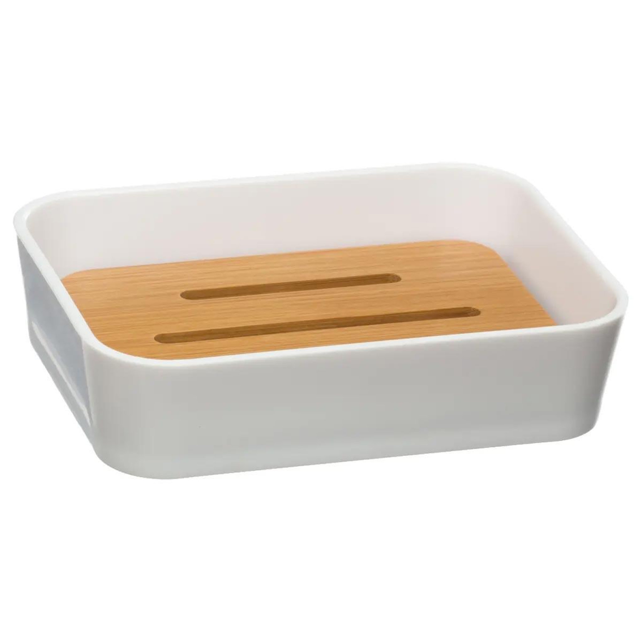 Voir la diapositive 4 : FIVE Porte savon & gobelet  natureo  11cm blanc