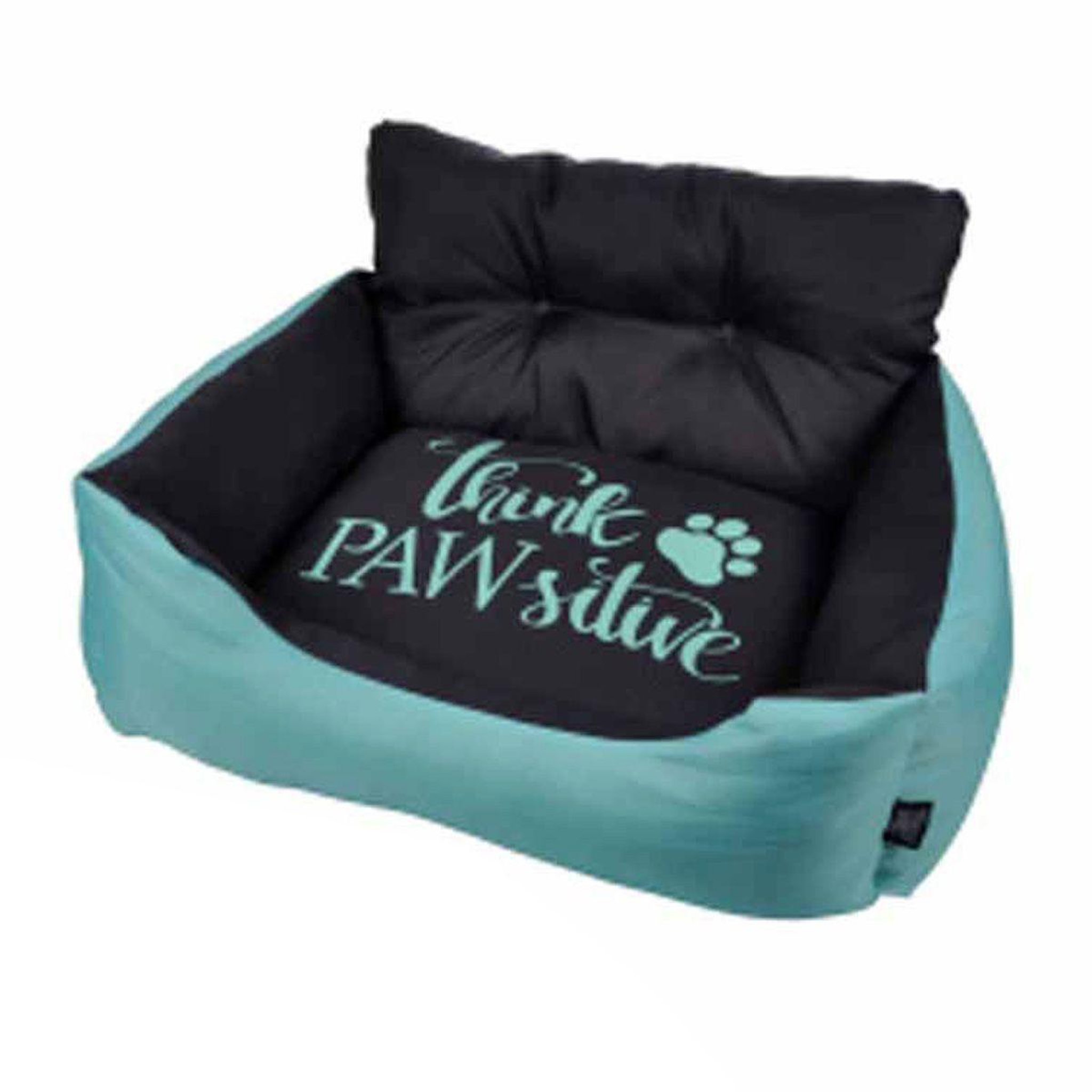 HOMEA Lot de 2 paniers chien & chat  paw  60cm menthe