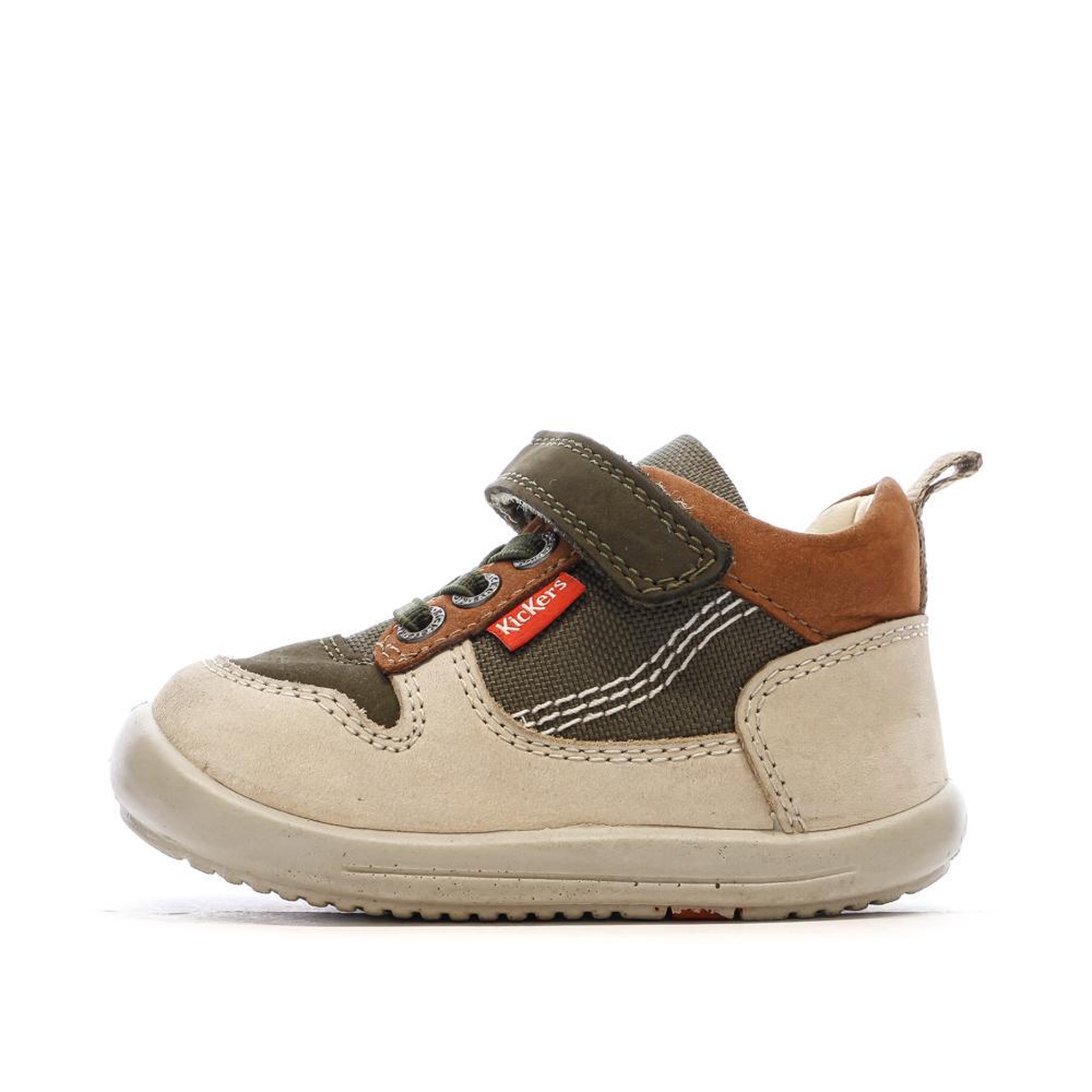 Kickers Baskets hautes beige/camel garçon kickers bottillon. Coloris disponibles : Marron